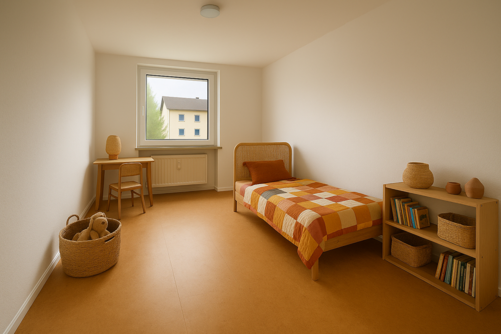 Eingerichtetes kinderzimmer im Saarland — Korkboden verlegen durch Thomas Jung