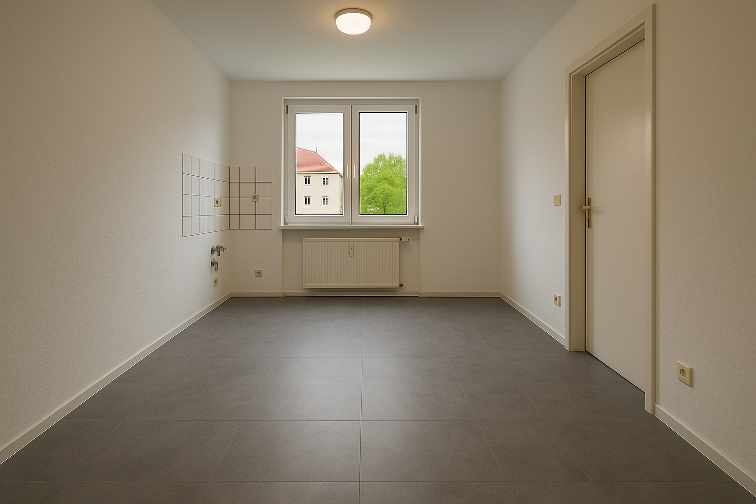 Frisch renoviertes küche/diele im Saarland — Vinylboden verlegen durch Thomas Jung abgeschlossen