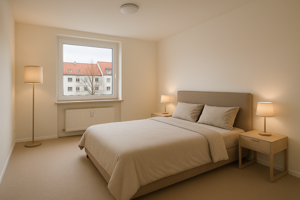 Eingerichtetes schlafzimmer im Saarland — Teppichboden verlegen durch Thomas Jung