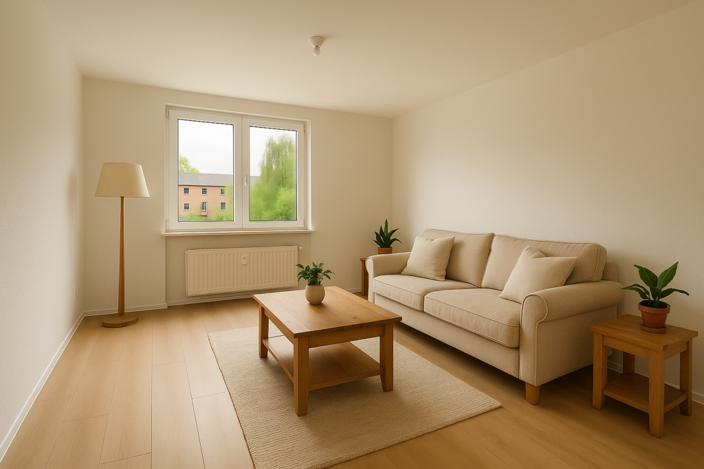 Eingerichtetes wohnzimmer im Saarland — Laminat verlegen durch Thomas Jung