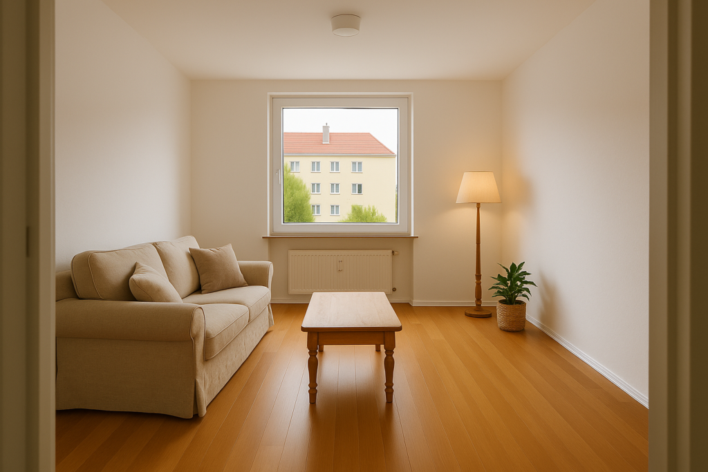 Eingerichtetes wohnzimmer im Saarland — Parkett schleifen durch Thomas Jung