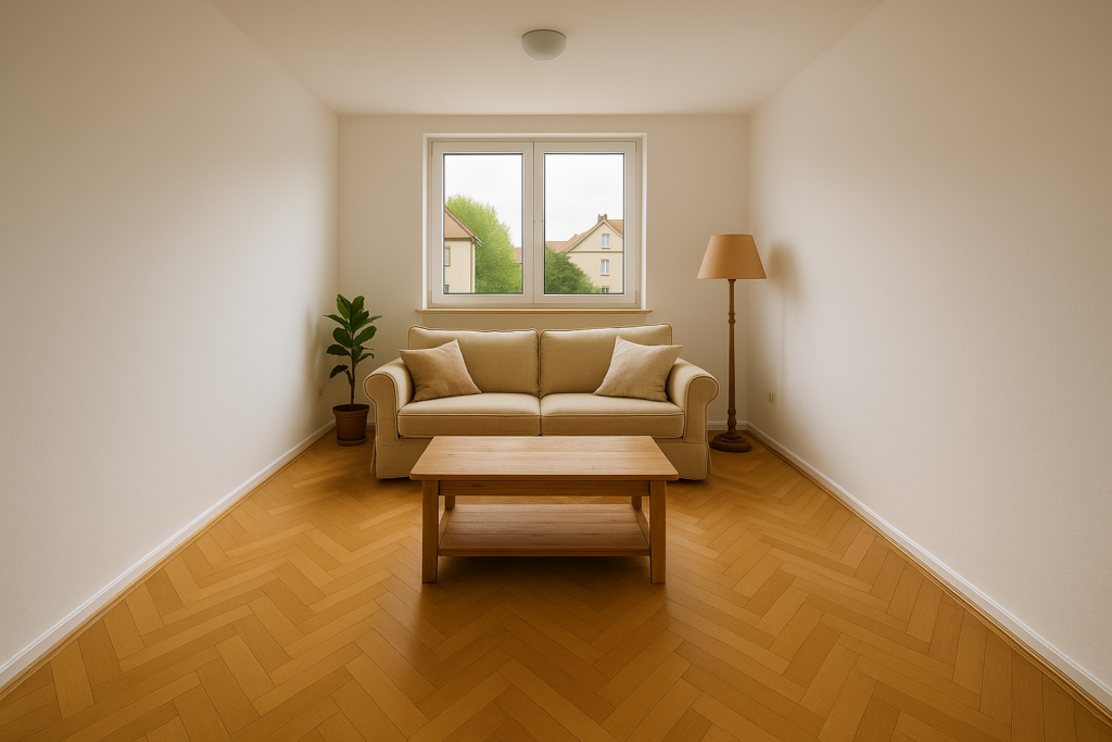 Eingerichtetes wohnzimmer im Saarland — Parkett schleifen durch Thomas Jung