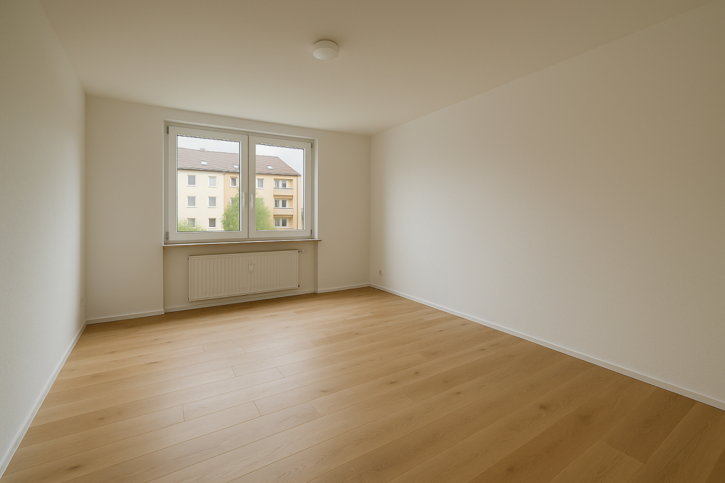 Wohnzimmer im Saarland nach der Renovierung — Bodenbelagsarbeiten durch Thomas Jung