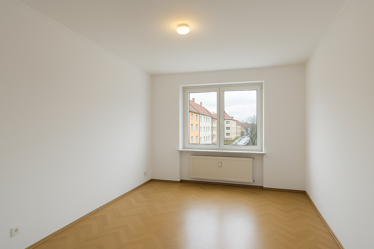 Frisch renoviertes wohnzimmer im Saarland — Malerarbeiten Innenbereich durch Thomas Jung abgeschlossen
