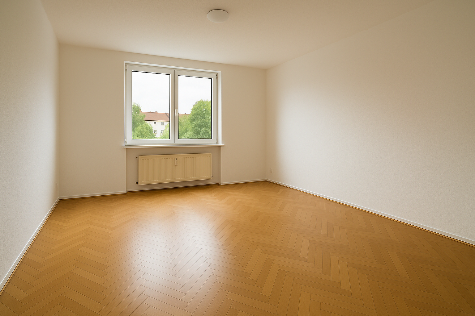Frisch renoviertes wohnzimmer im Saarland — Parkett reparieren durch Thomas Jung abgeschlossen