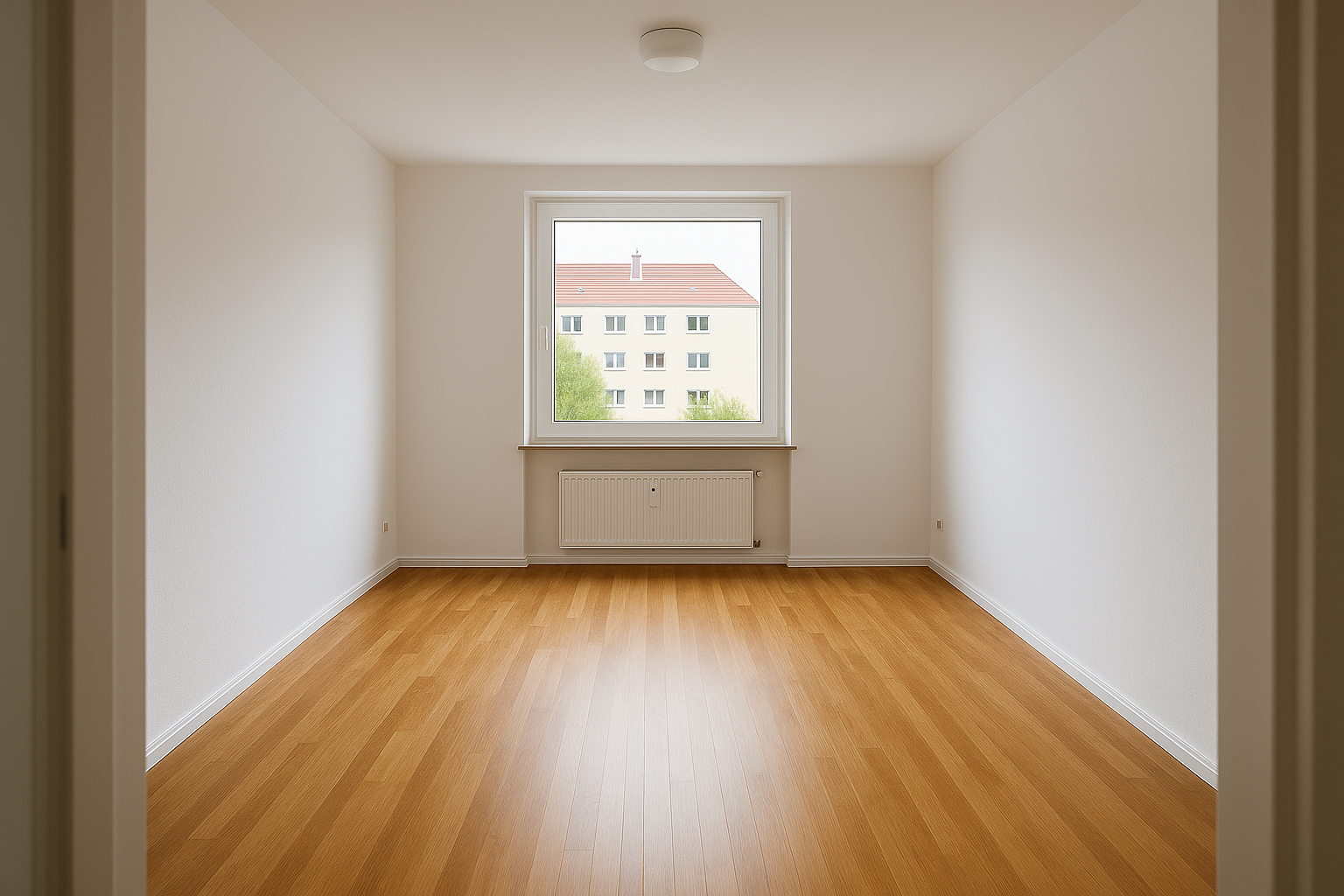 Frisch renoviertes wohnzimmer im Saarland — Parkett schleifen durch Thomas Jung abgeschlossen