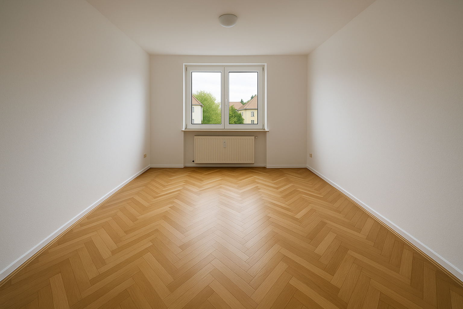 Frisch renoviertes wohnzimmer im Saarland — Parkett schleifen durch Thomas Jung abgeschlossen