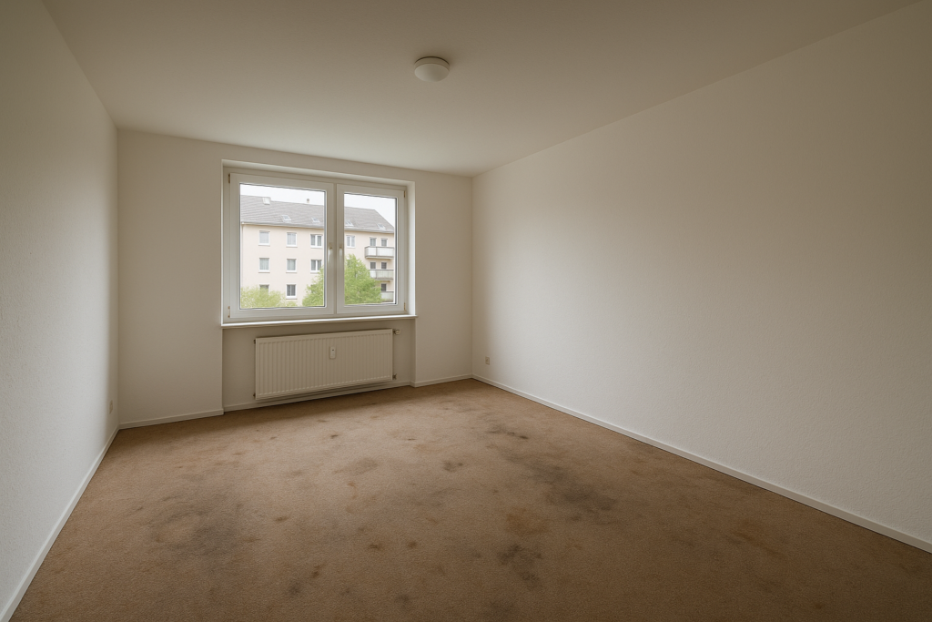 Wohnzimmer im Saarland vor der Renovierung — Bodenbelagsarbeiten durch Thomas Jung